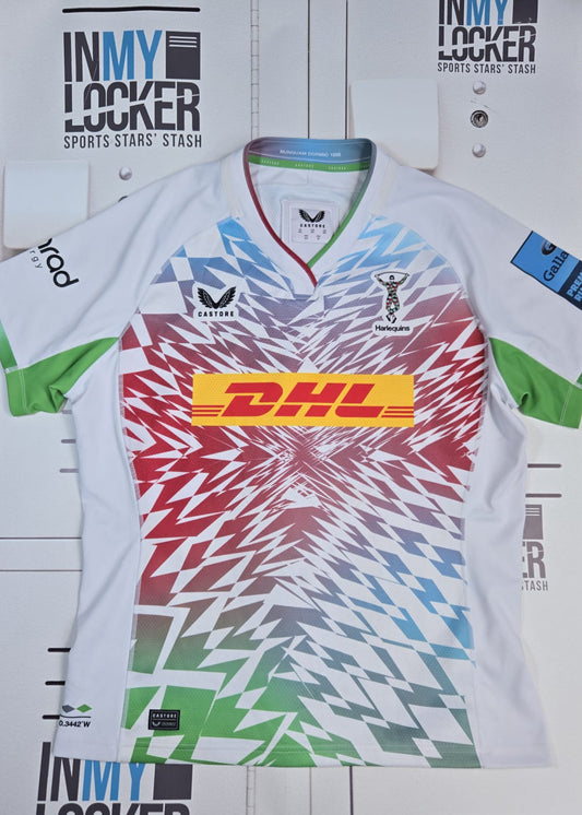 Will Hobson - Harlequins Castore Match Shirt [White, Red, Blue]