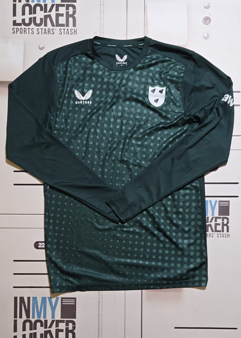 Worcestershire County Cricket Club Long Sleeve Training T-Shirt [Green]
