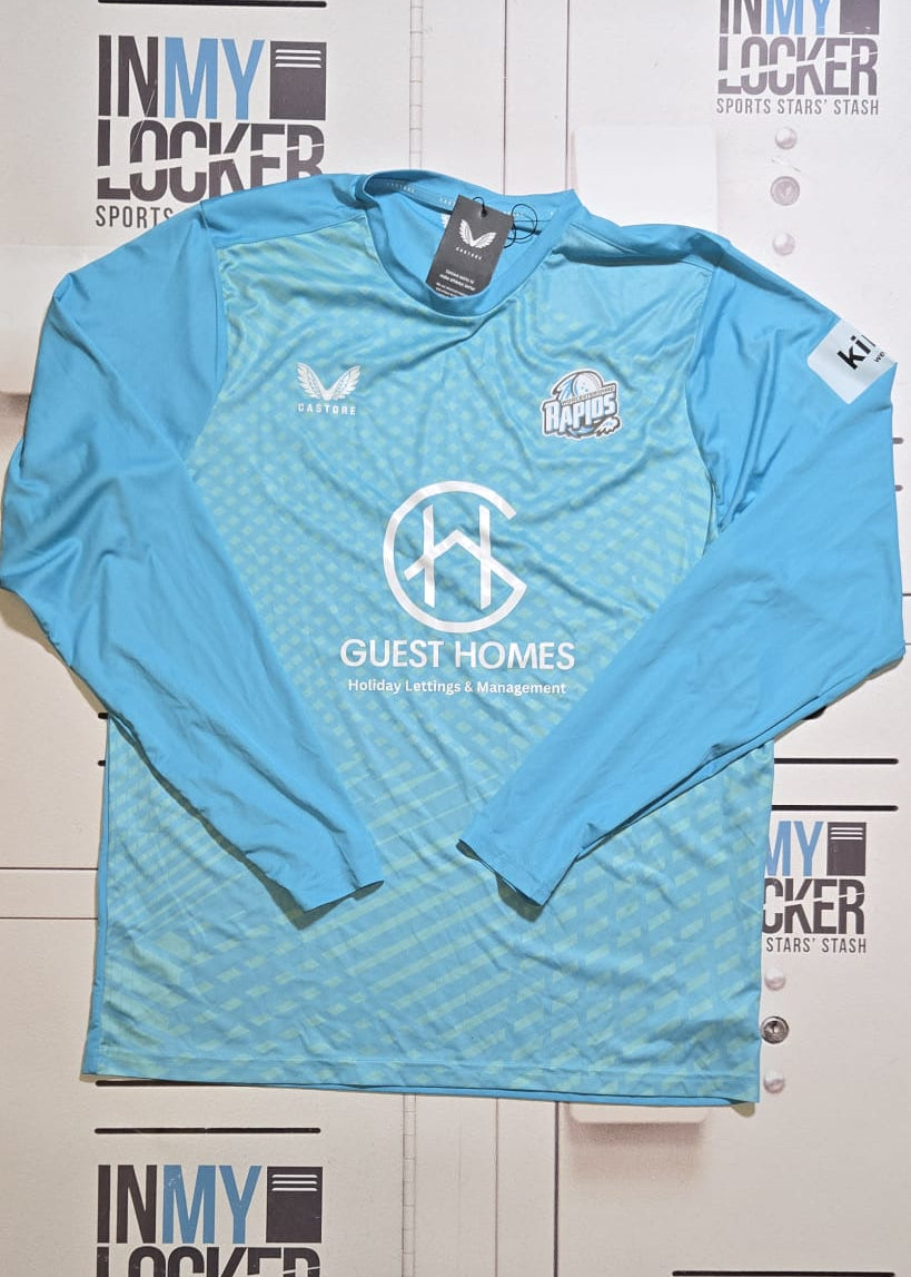 Worcestershire County Cricket Club Worcester Rapids Long Sleeve Playing Shirt [Blue]