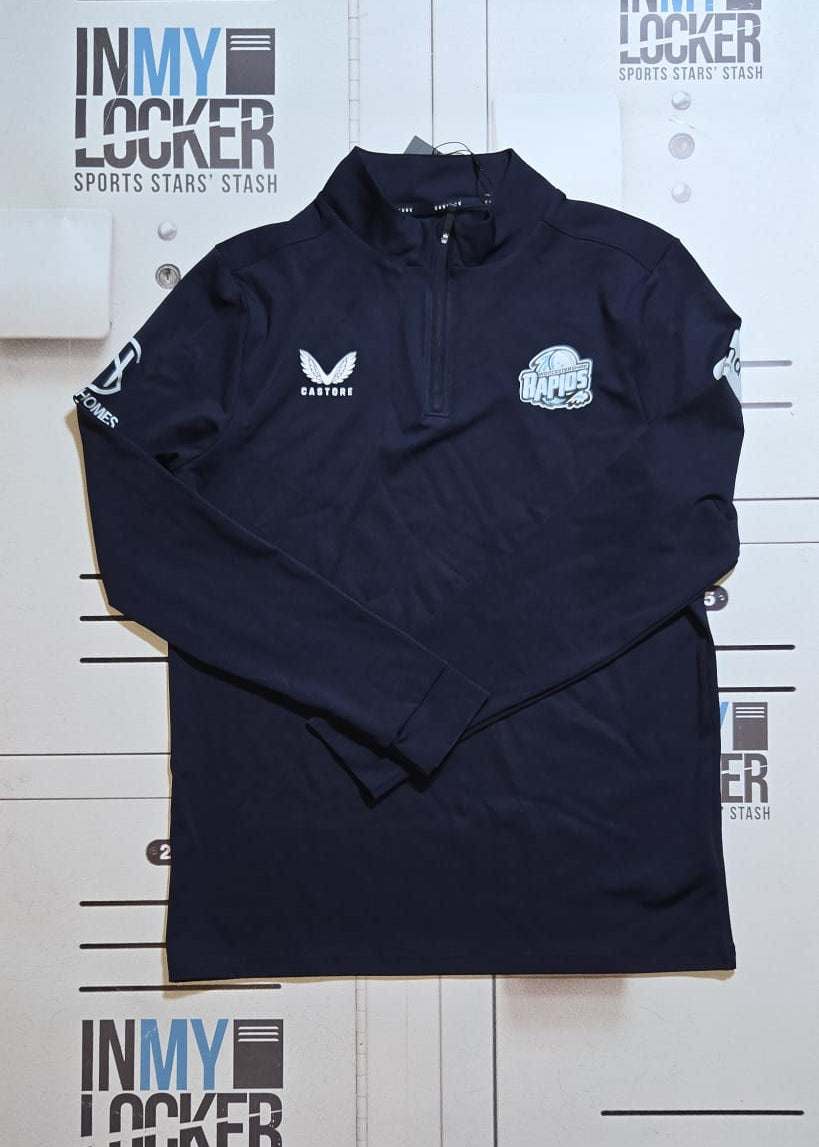 Worcestershire County Cricket Club Worcester Rapids 1/4 Zip Training Shirt [Blue]