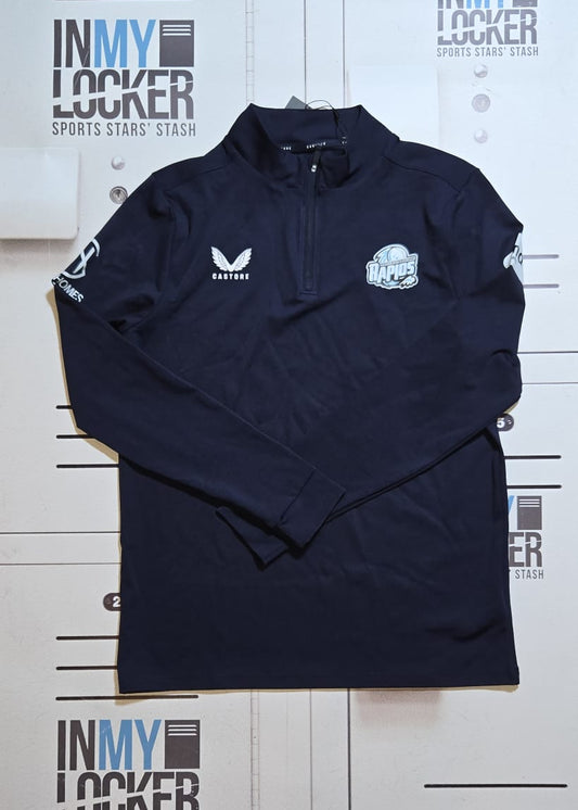 Worcestershire County Cricket Club Worcester Rapids 1/4 Zip Training Shirt [Blue]