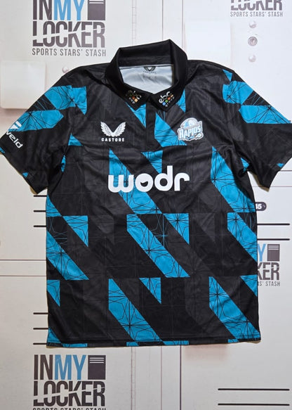 Worcester County Cricket Club Worcester Rapids Short Sleeve Polo [Black & Blue]