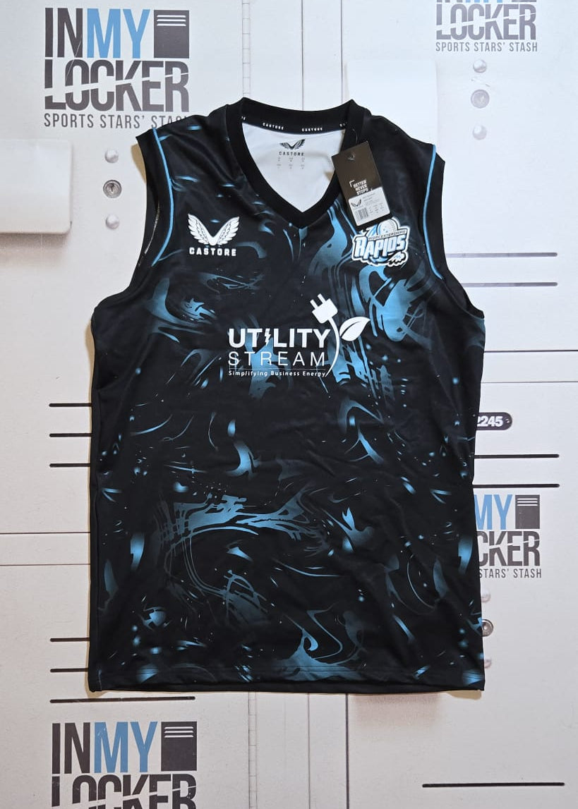 Worcestershire County Cricket Club Worcester Rapids Training Vest [Black & Blue]