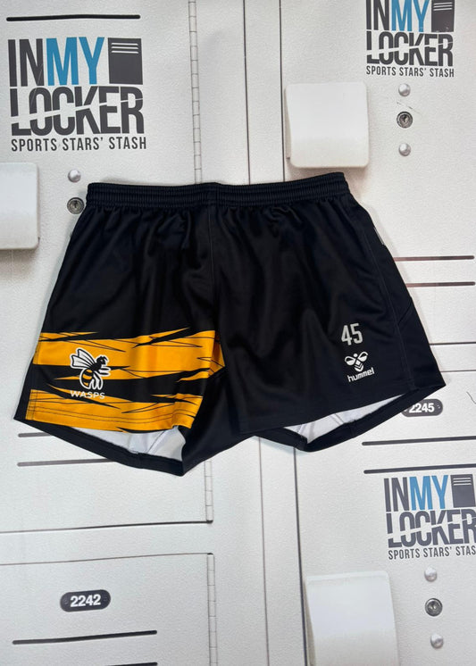 Elliott Stooke - Wasps Rugby Training Shorts [Black & Yellow]