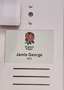 Jamie George - England Rugby Changing Room Name Plate [White]