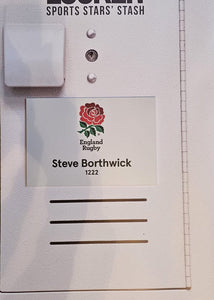 Steve Borthwick - England Rugby Changing Room Name Plate [White]