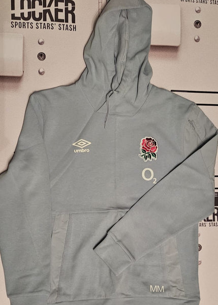 Max Malins - England Rugby Hooded Jumper [Light Blue]