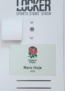 Maro Itoje - England Rugby Changing Room Name Plate [White]