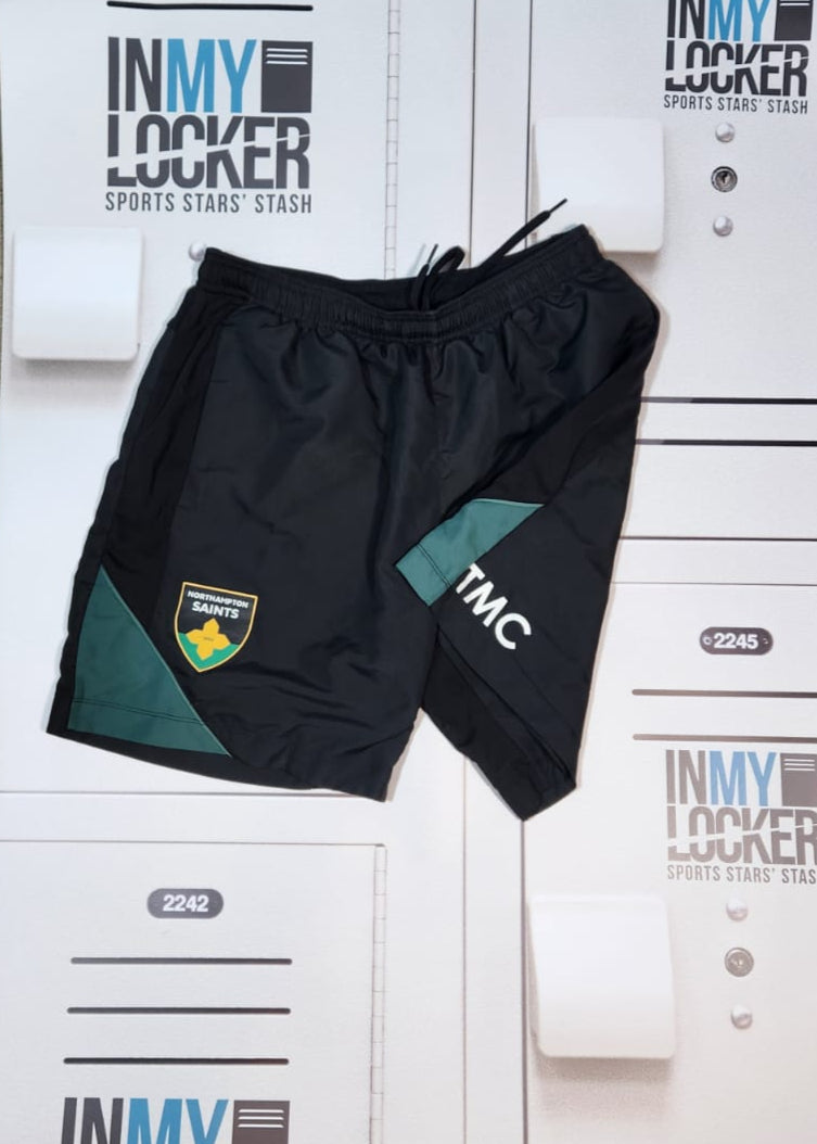 Tom Cruse - Northampton Saints 24/25 Season Gym Shorts [Black and Green]