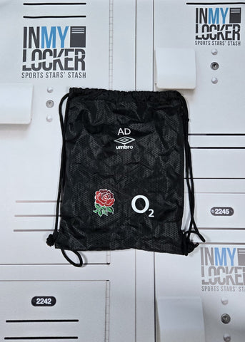 Alex Dombrandt - England Rugby Drawstring Bag [Black]