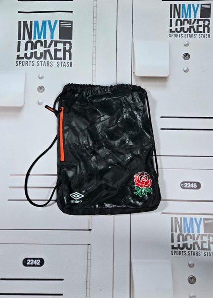 Alex Dombrandt - England Rugby Drawstring Bag [Black and Red]