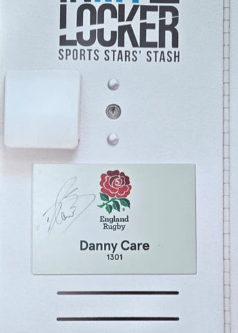 Danny Care - Signed England Rugby Changing Room Name Plate [White]