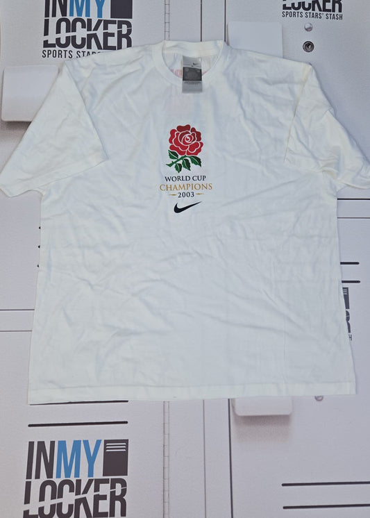 England Rugby RWC 2003 Champions T-Shirt [White]