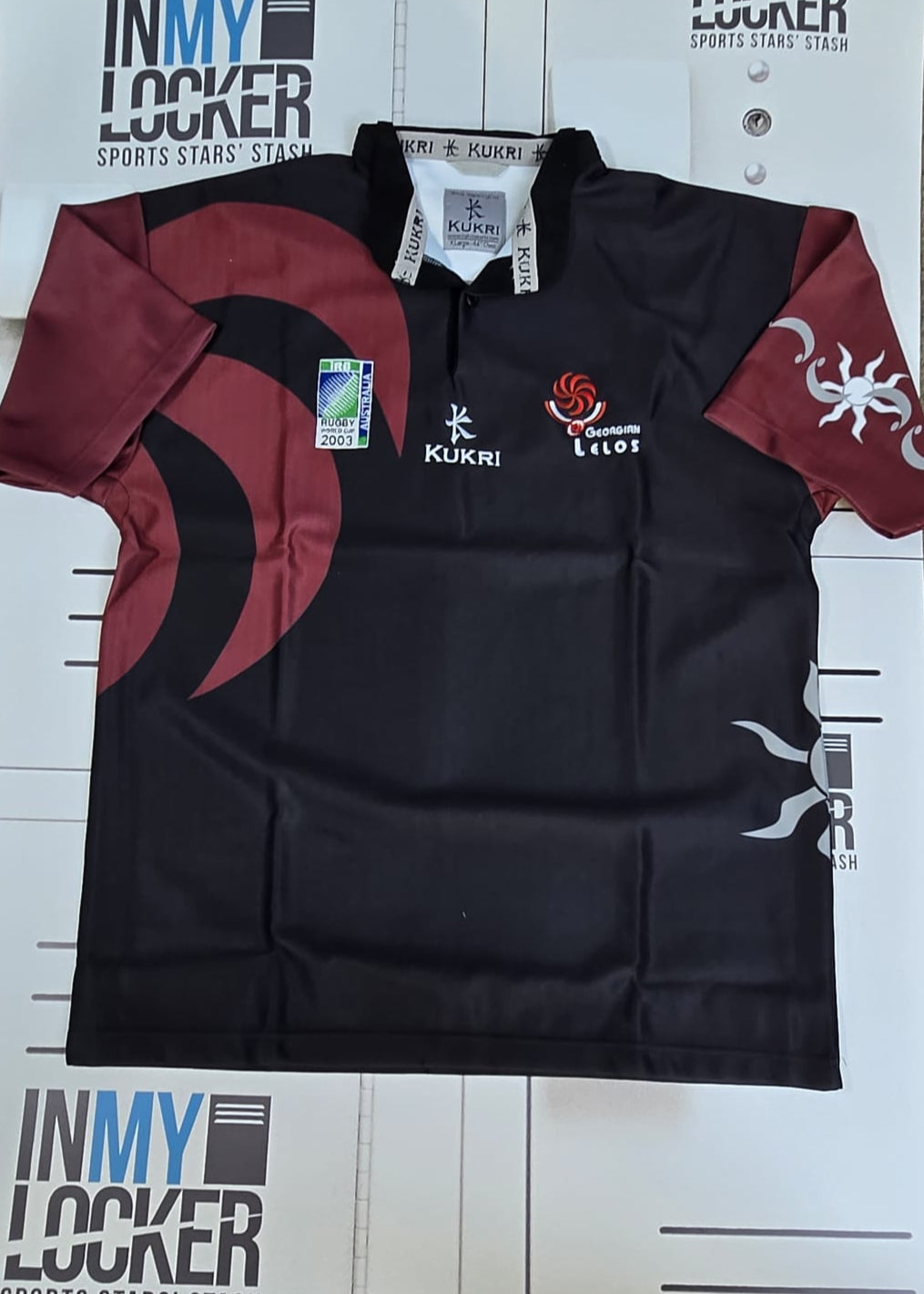 Georgia Rugby - RWC 2003 Playing Shirt [Black and Red]