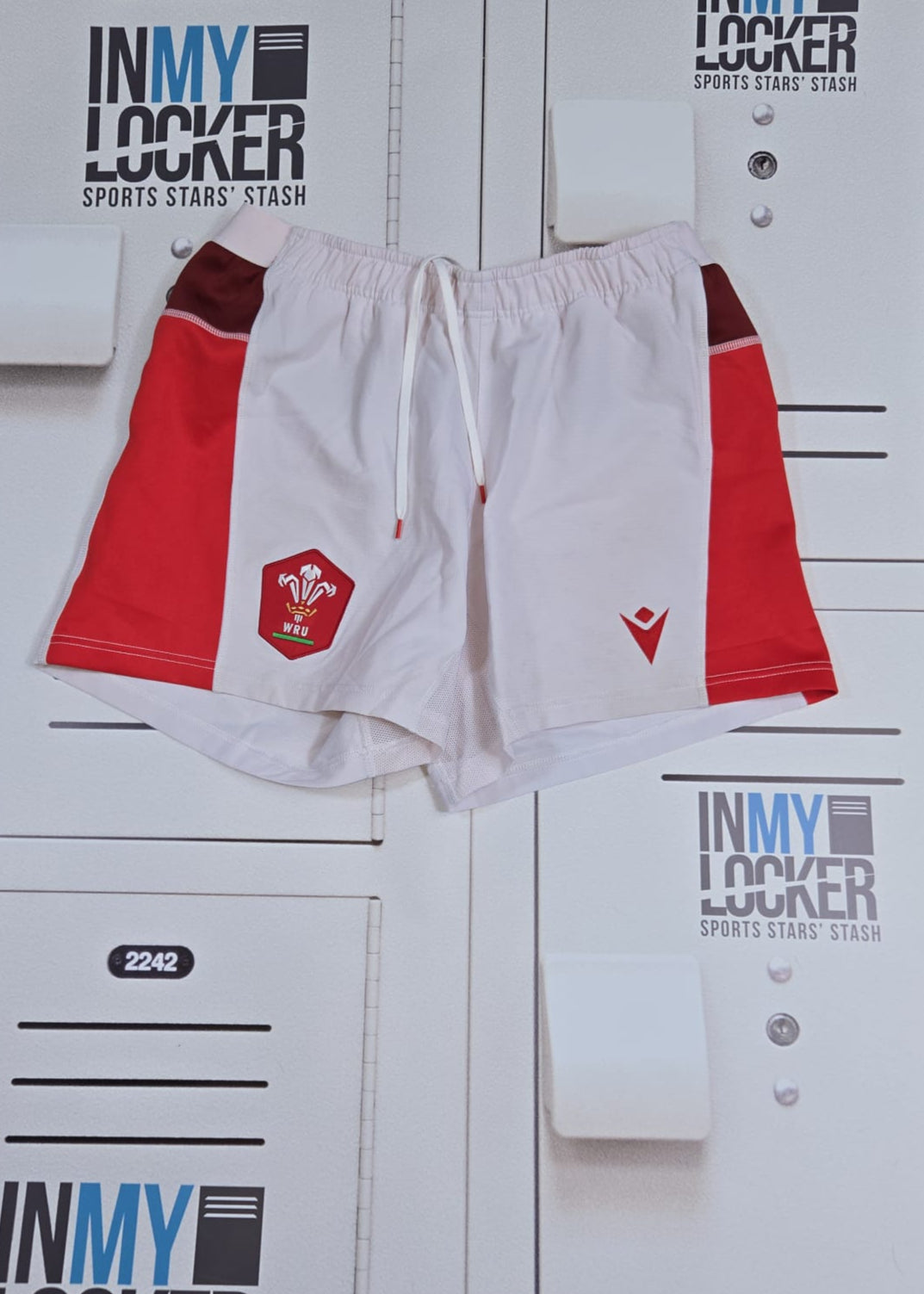 Henry Thomas - Wales Rugby Playing Shorts [White and Red]