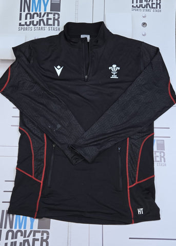 Henry Thomas - Wales Rugby 1/4 Zip Base Layer [Black]