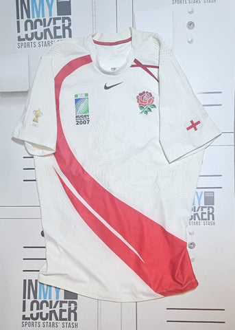 RWC 2007 England Rugby Players Shirt [White with Red]