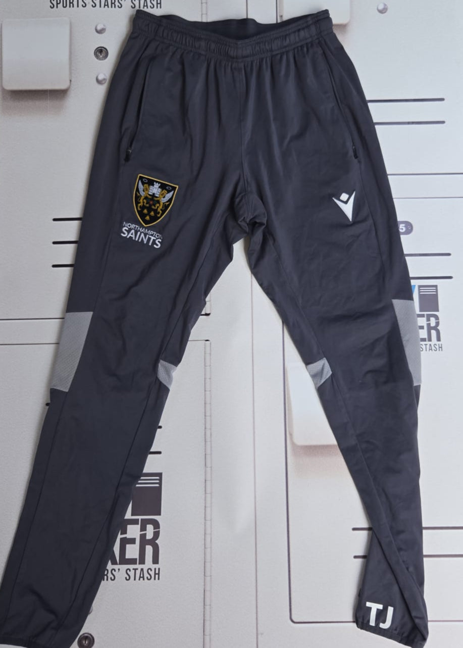 Tom James - Initialled Northampton Saints Tapered Bottoms [Black and Grey]
