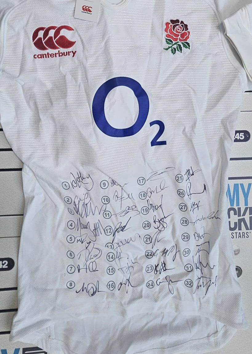 England Rugby 2012 / 13 Season Squad Signed Shirt