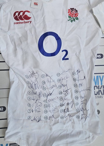 England Rugby 2012 / 13 Season Squad Signed Shirt