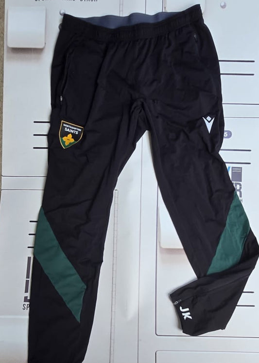 Josh Kemeny - Initialled Northampton Saints Track Pants [Black & Green]