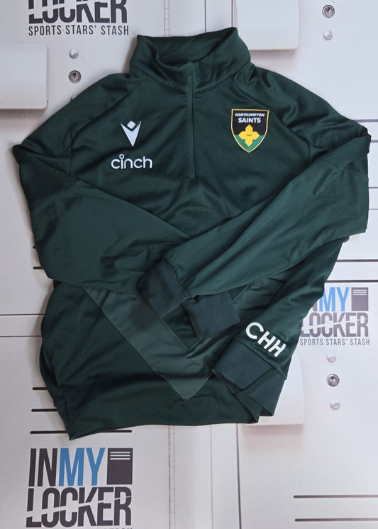 Callum Hunter - Hill - Northampton Saints 1/4 Zip Jumper [Green]