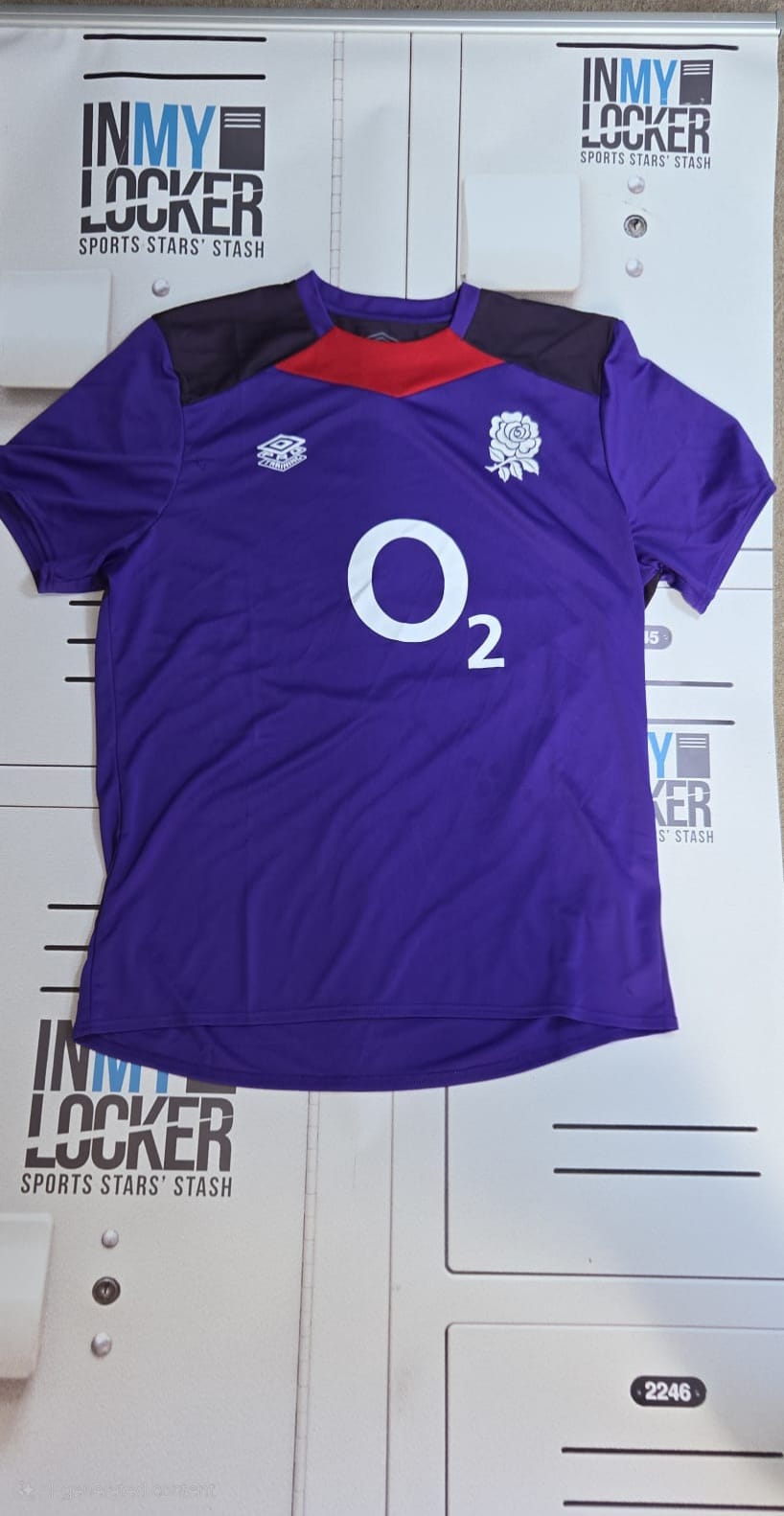 Alex Coles - England Rugby Gym Shirt [Purple & Red]