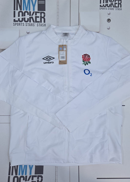 England Rugby Anthem Jacket [White with Red Rose]