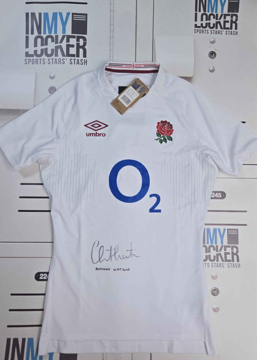 Anthony Watson - SIGNED England Rugby Pro Shirt [White]