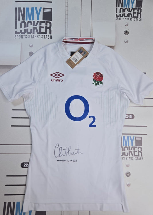 Anthony Watson - SIGNED England Rugby Pro Shirt [White]