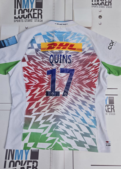 Jordan Els - Harlequins Castore Playing Shirt [White, Red, Blue]