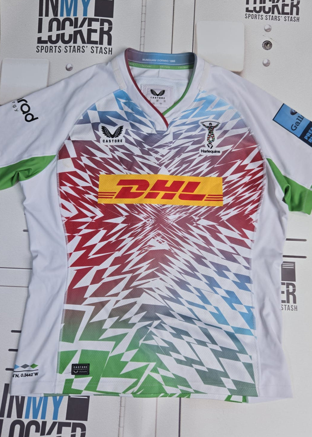 Jordan Els - Harlequins Castore Playing Shirt [White, Red, Blue]