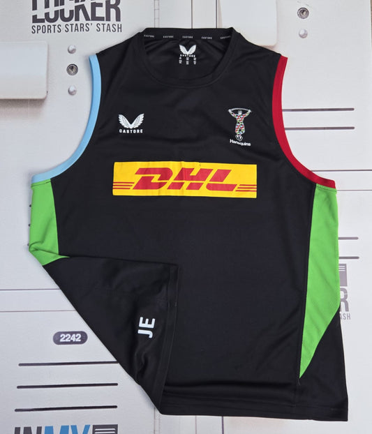 Jordan Els - Initialled Harlequins Castore Gym Vest [Black]