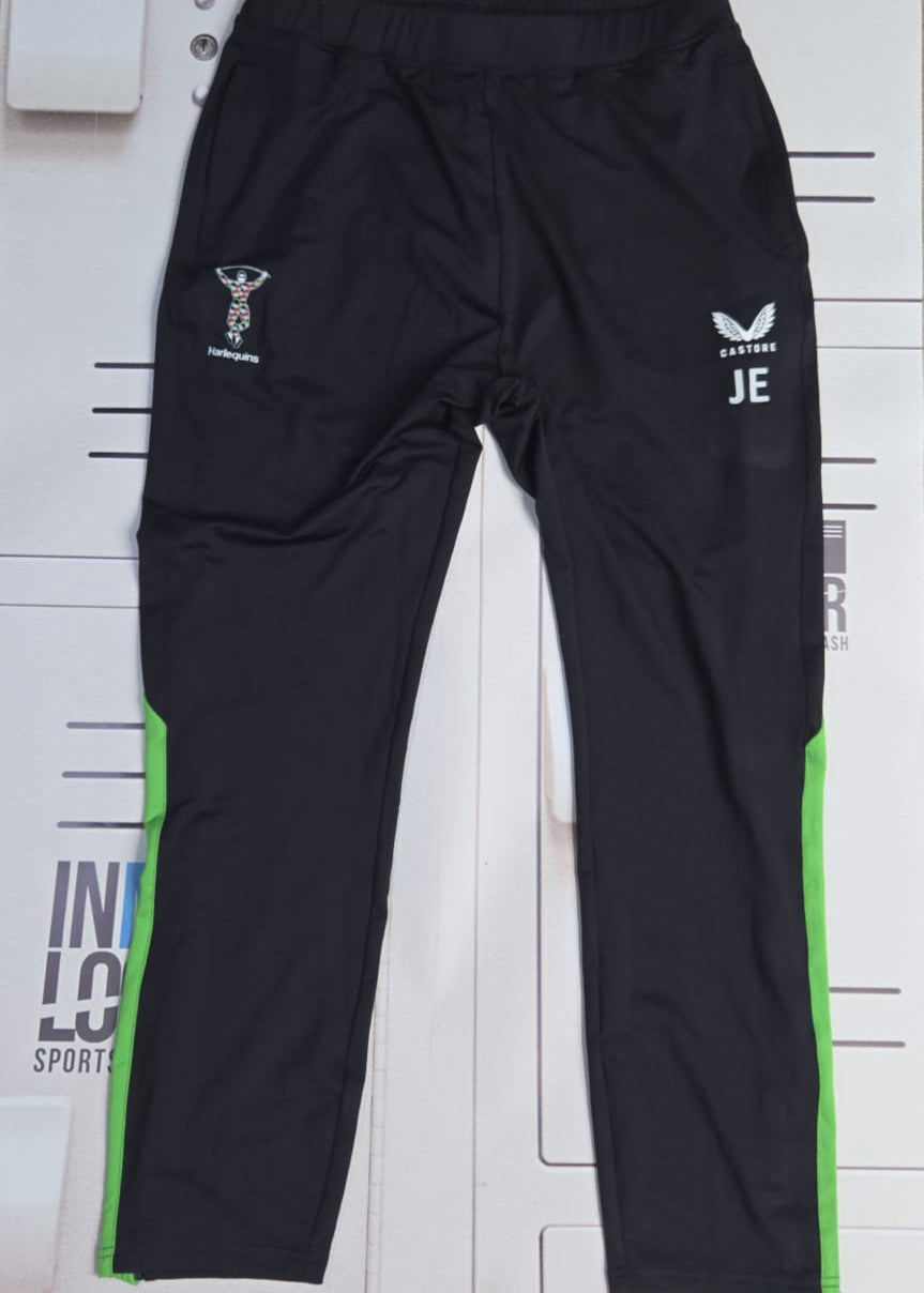Jordan Els - Initialled Harlequins Castore Tracksuit Bottoms [Black]