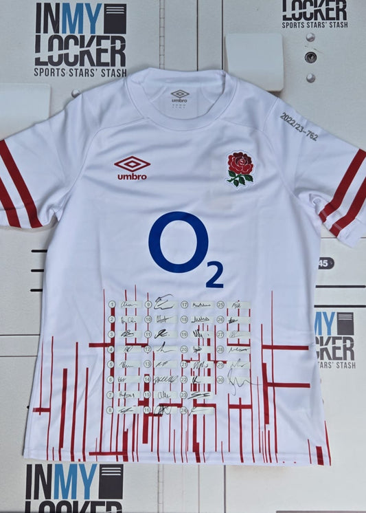 England Rugby - 2022/23 Squad Signed Shirt (762) [White]