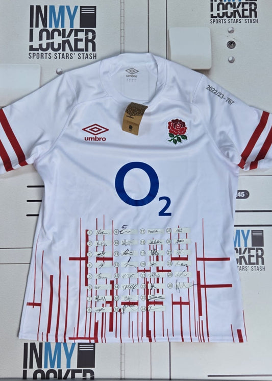England Rugby - 2022/23 Squad Signed Shirt (767) [White]