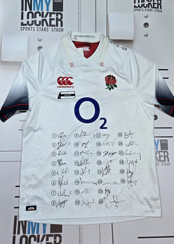 England Rugby - Squad Signed Shirt 2017 [White]