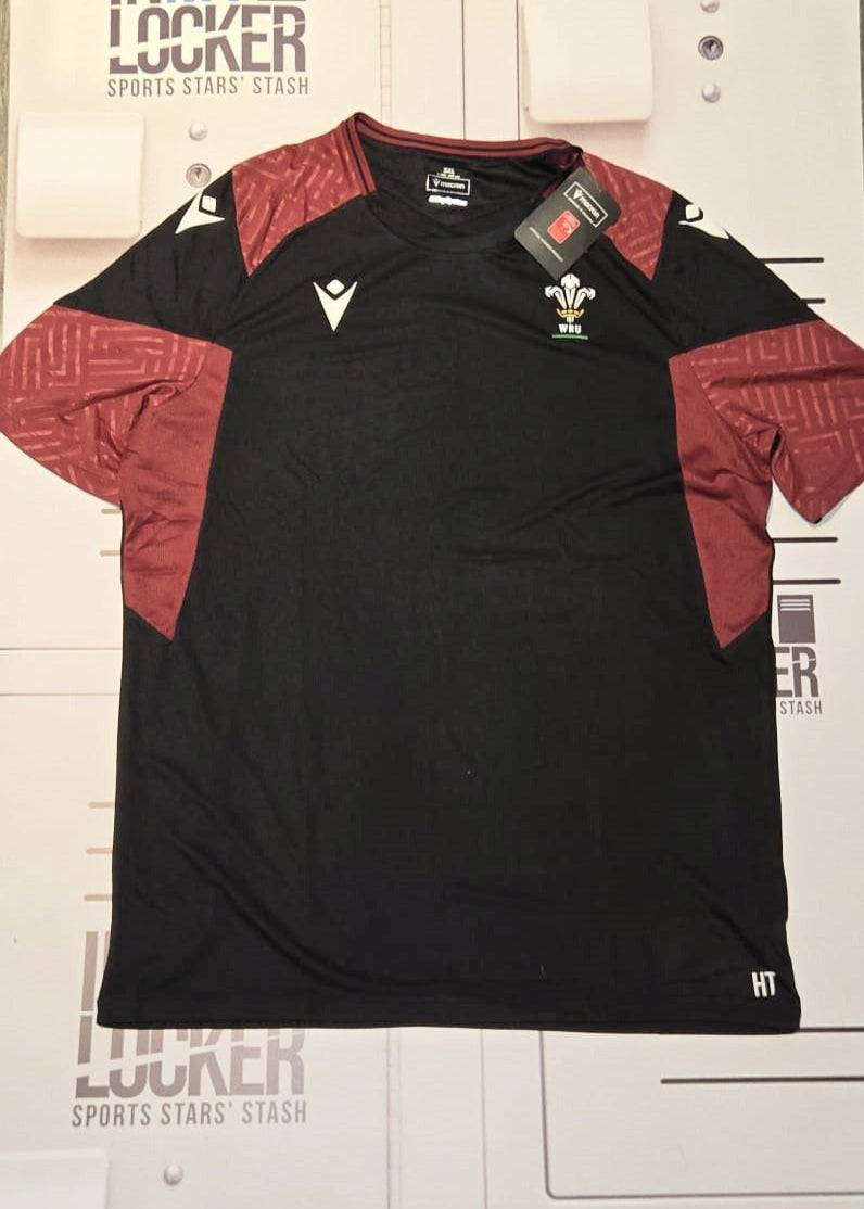 Henry Thomas - Wales Rugby Gym T-Shirt [Black and Maroon]