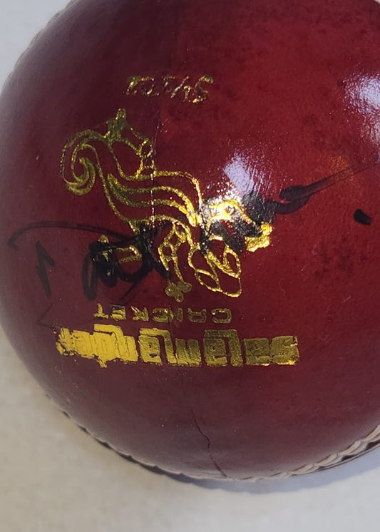 David Gower signed Salamander Academy Cricket Ball [Red]