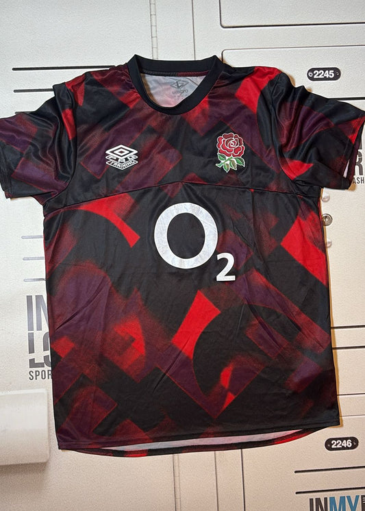 England Rugby Umbro Gym T-Shirt [Red & Black]