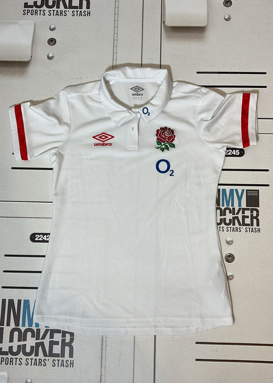 England Rugby Umbro Womens Polo Shirt [White]