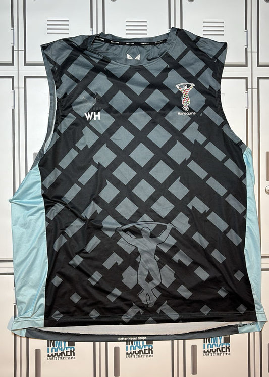 Will Hobson - Harlequins Castore Gym Vest Initialled WH [Grey and Black]