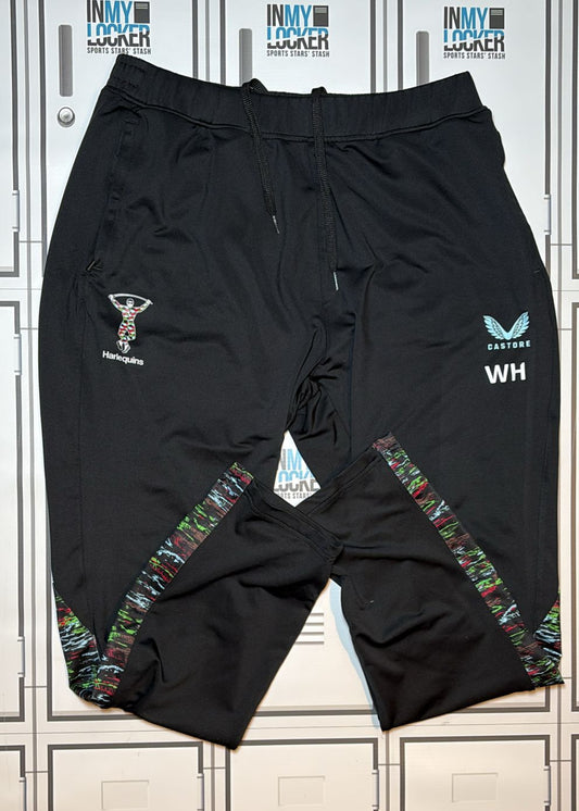 Will Hobson - Harlequins Castore Tracksuit Bottoms Initialled WH [Black]