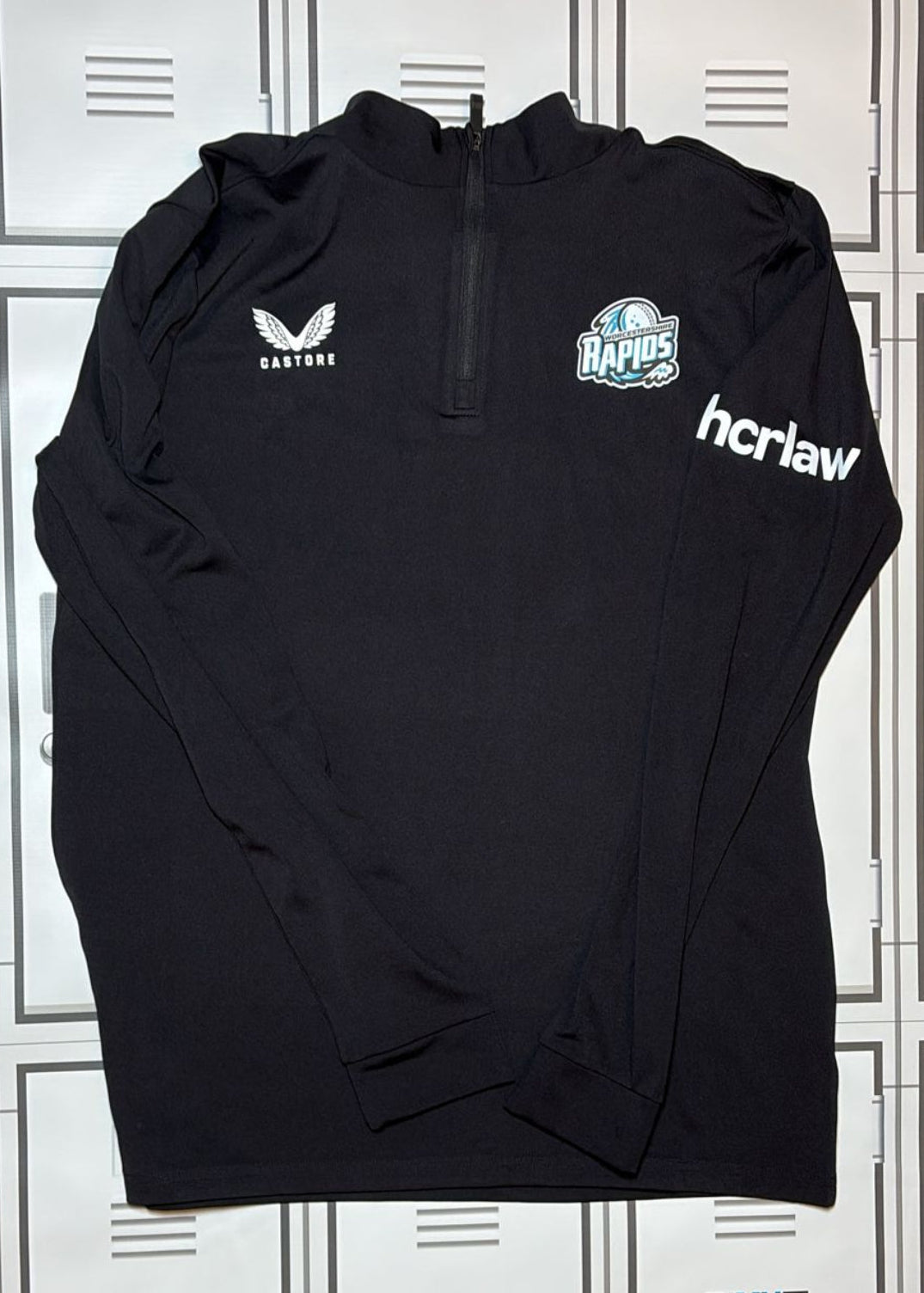 Worcestershire County Cricket Club Worcester Rapids 1/4 Zip Training Shirt [Black]