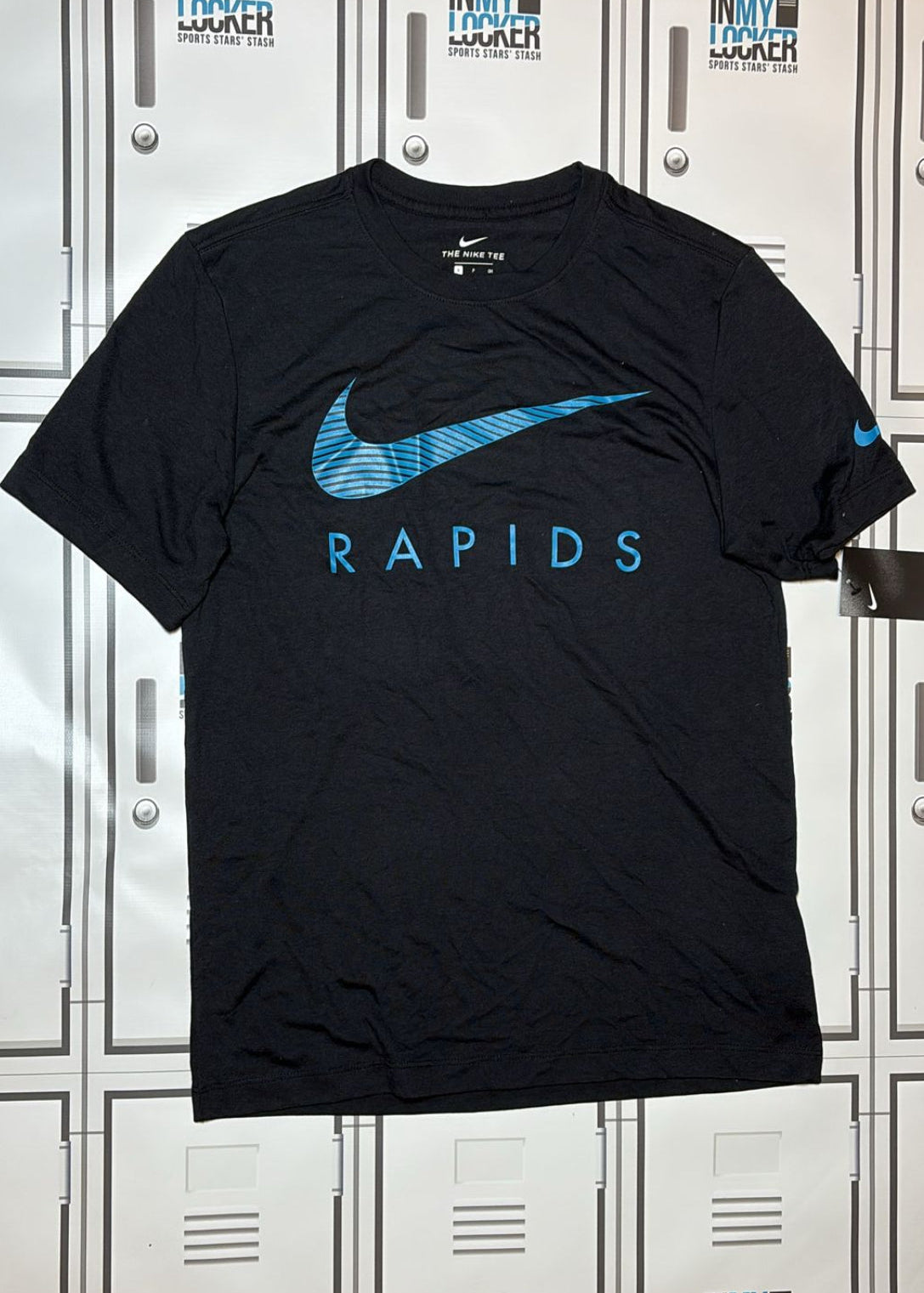 Worcestershire County Cricket Club Worcester Rapids Nike Leisure T-Shirt [Black & Blue]