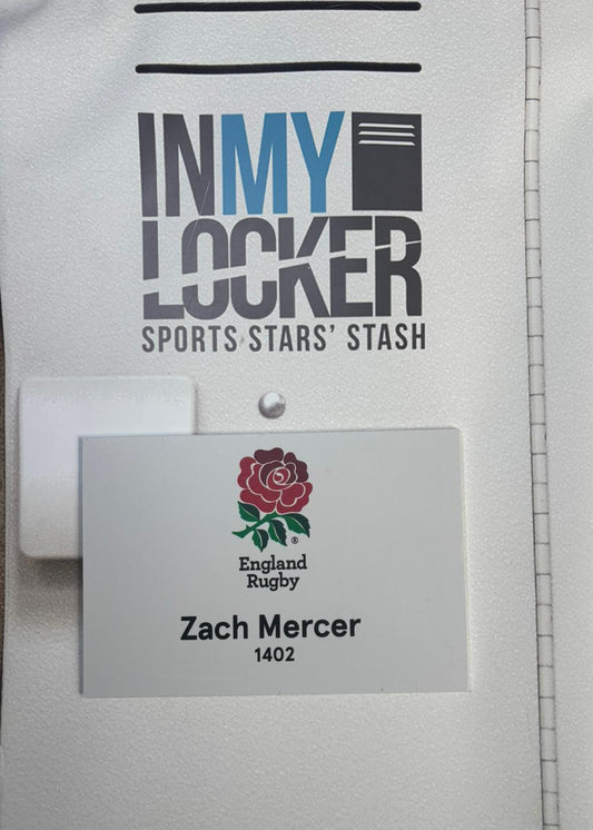 England Rugby - Zach Mercer Changing Room Name Plate [White]