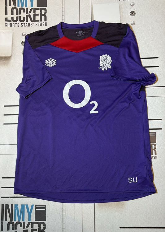 Sam Underhill - England Rugby Initialled Gym Shirt [Purple & Red]