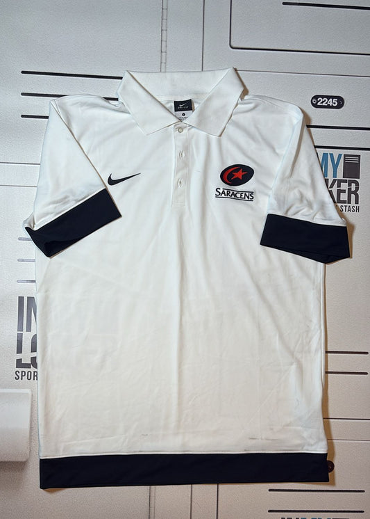 Saracens Nike Polo Shirt [White]