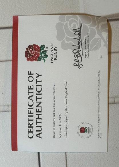 England Rugby - Squad Signed Shirt ref 325 [White]