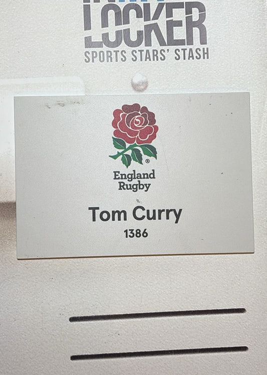 England Rugby - Tom Curry Changing Room Name Plate [White]